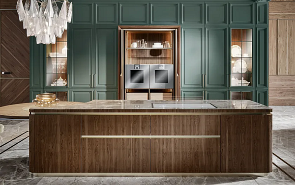 Cuisine en noyer sur mesure avec îlot Old Line Glamour 2 0 usine Oldline de l'Italie. Foto №10
