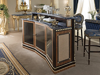 Comptoir de bar en bois Modenese Luxury Interiors 14113 usine MODENESE GASTONE de l'Italie