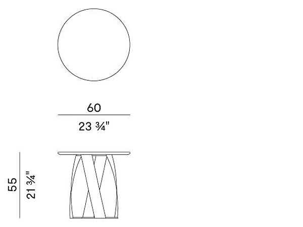 Table d'appoint ronde avec plateau en verre Bon Bon Potocco 770 TB 770/TB usine POTOCCO de l'Italie. Foto №4