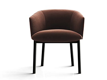 Fauteuil rembourré avec accoudoirs en tissu Livrette Gallotti&Radice usine Gallotti & Radice de l'Italie