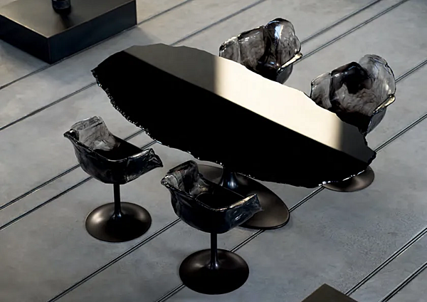 Chaise pivotante en polycarbonate avec accoudoirs Ella Edra ELL010/15/20/40 usine EDRA de l'Italie. Foto №14