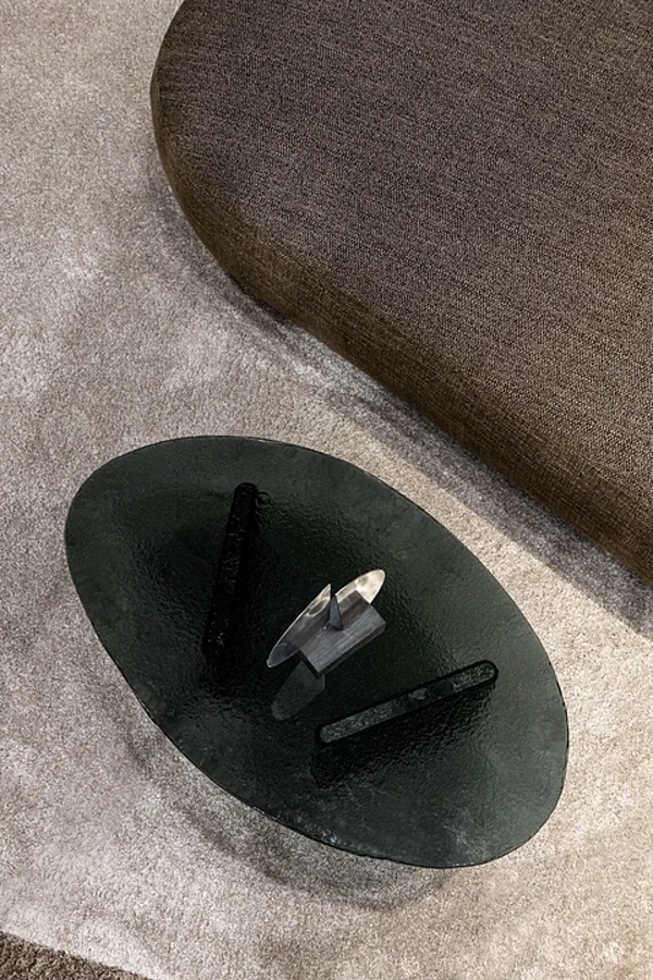 Table basse ovale en verre coulé Stowe MisuraEmme usine MisuraEmme de l'Italie. Foto №3