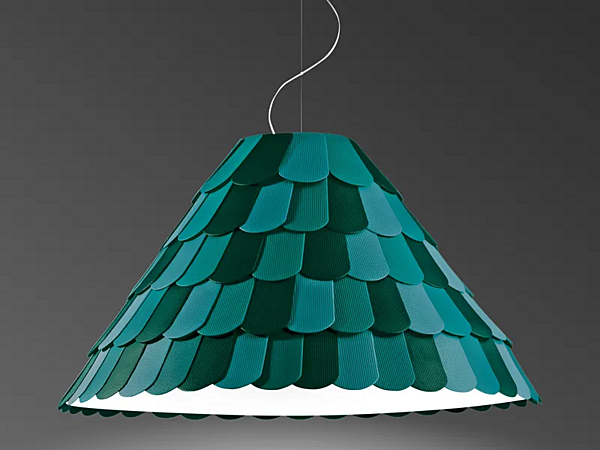 Lampe suspendue en plastique Roofer Fabbian usine Fabbian de l'Italie. Foto №2