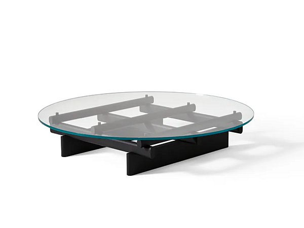 Table basse ronde en bois et verre CASSINA Sengu usine CASSINA de l'Italie. Foto №1