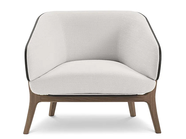 Fauteuil en tissu et cuir avec accoudoirs Savile Row I 4 Mariani usine i 4 Mariani de l'Italie. Foto №2