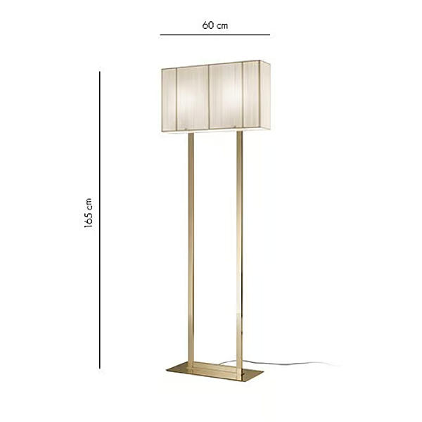 Lampe sur pied en soie faite main AXOLIGHT Clavius PT CLAVIU E27 usine Axolight de l'Italie. Foto №4