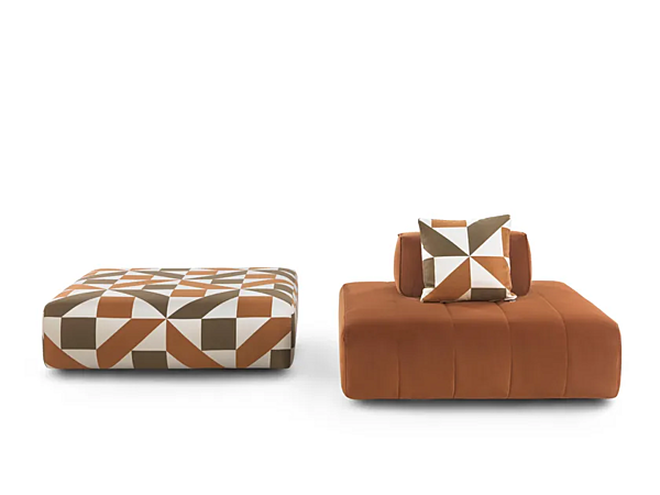 Pouf carré en tissu Achille GYFORM usine Gyform de l'Italie. Foto №3