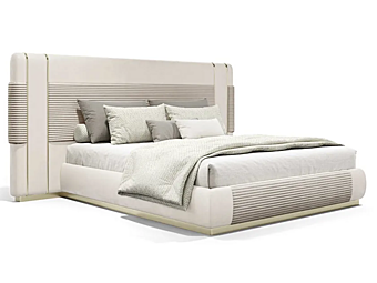Lit double en tissu avec dossier rembourré haut Capital Collection Frey FRY.LE Lit double en tissu avec dossier rembourré haut Capital Collection Frey FRY.LE usine Capital Collection de l'Italie