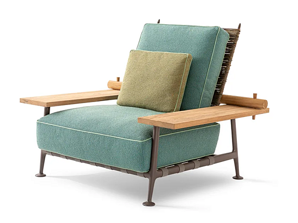 Fauteuil de jardin avec accoudoirs en matériau naturel CASSINA 239 FENC E NATURE usine CASSINA de l'Italie. Foto №3