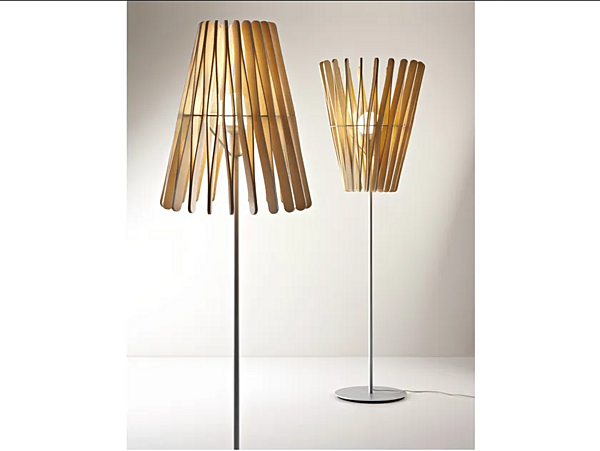 Lampe sur pied en bois Fabbian  Stick F23 C02 69 usine Fabbian de l'Italie. Foto №3