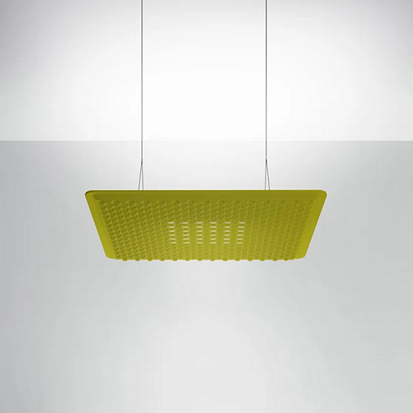 Panneau acoustique suspendu en tissu lampadaire œuf Matrix 800x800 Artemide usine Artemide de l'Italie. Foto №14