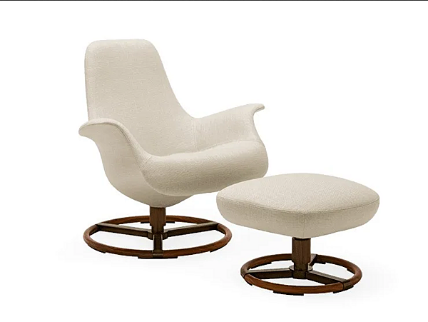 Fauteuil pivotant en tissu avec accoudoirs GIORGETTI 70602, 70603 usine GIORGETTI de l'Italie. Foto №2