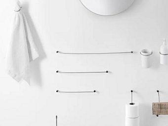 Barre porte-serviettes en acier inoxydable AGAPE Bucatini usine Agape de l'Italie