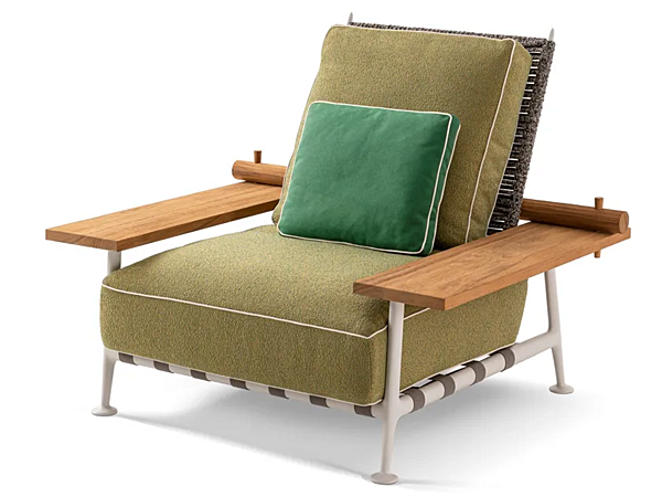 Fauteuil de jardin avec accoudoirs en matériau naturel CASSINA 239 FENC E NATURE usine CASSINA de l'Italie. Foto №1
