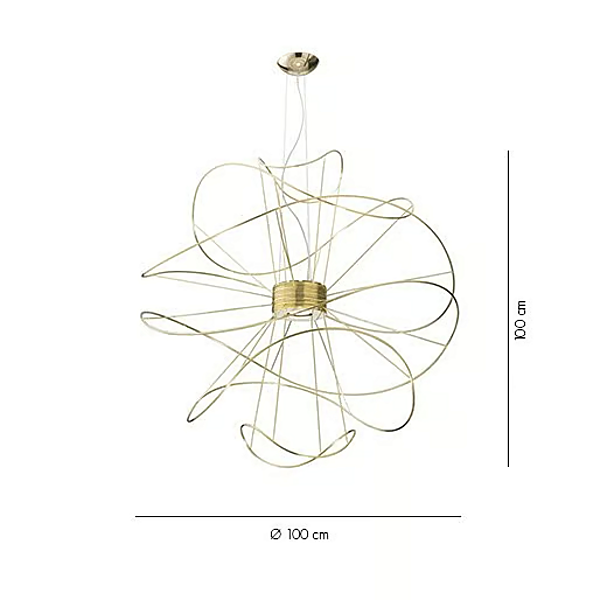 Suspension LED en métal Hoops AXOLIGHT usine Axolight de l'Italie. Foto №13