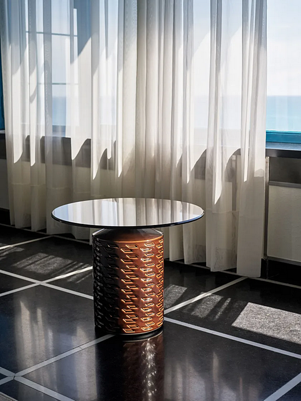 Table basse ronde en bois Hishi Potocco 871 TBC 871 THC 871/TBC, 871/THC usine POTOCCO de l'Italie. Foto №5