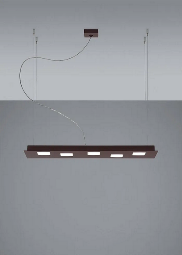 Suspension en aluminium LED Fabbian Quarter F38A01 usine Fabbian de l'Italie. Foto №3