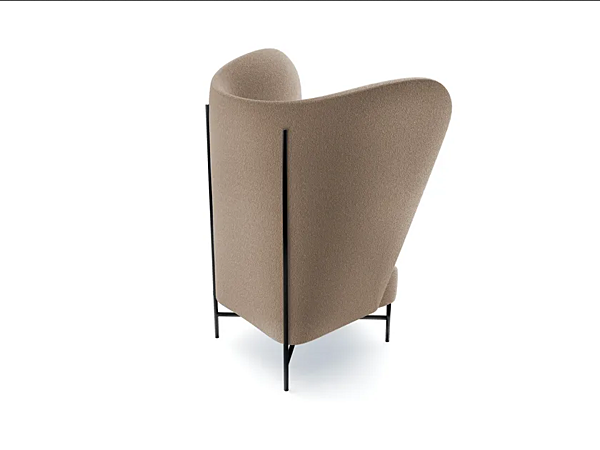 Fauteuil haut en tissu avec accoudoirs Circus Innova Imbottiti usine Innova Imbottiti de l'Italie. Foto №3