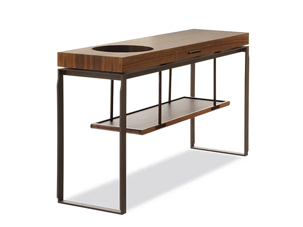 Table console rectangulaire en bois avec tiroirs GIORGETTI AEI 60003, 60008, 60009 usine GIORGETTI de l'Italie. Foto №2