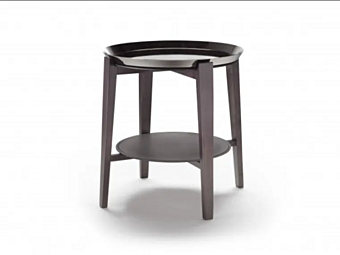 Table basse ronde avec plateau en bois FLEXFORM Cabare usine FLEXFORM de l'Italie