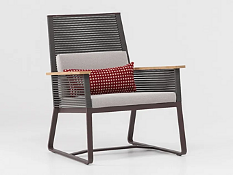 Fauteuil de jardin en corde avec base en traîneau KETTAL Landscape usine KETTAL de l'Italie