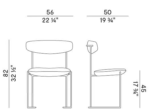 Chaise de jardin à base patin en aluminium Keel 922 Out Potocco 922-OUT usine POTOCCO de l'Italie. Foto №6