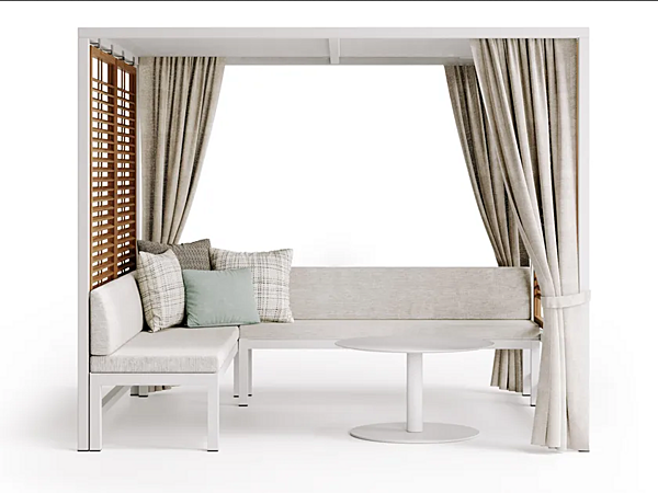 Gazebo en aluminium avec banc Atmosphera Alcova usine ATMOSPHERA de l'Italie. Foto №4