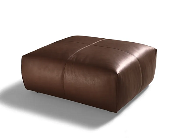 Pouf carré en cuir Black Tie Cubo CUB100 usine Black Tie de l'Italie. Foto №1