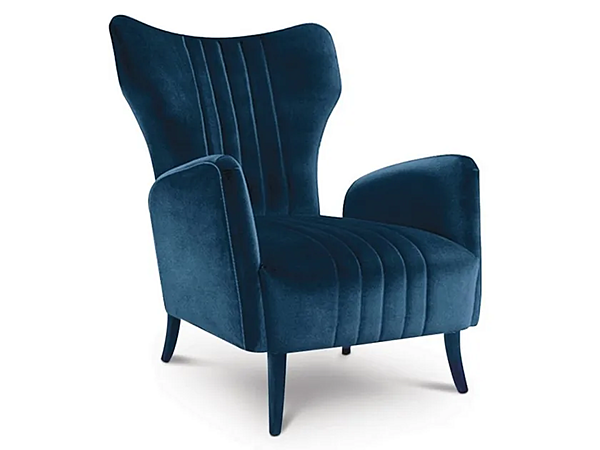 Fauteuil en velours rembourré avec accoudoirs BRABBU Davis usine BRABBU de l'Italie. Foto №9