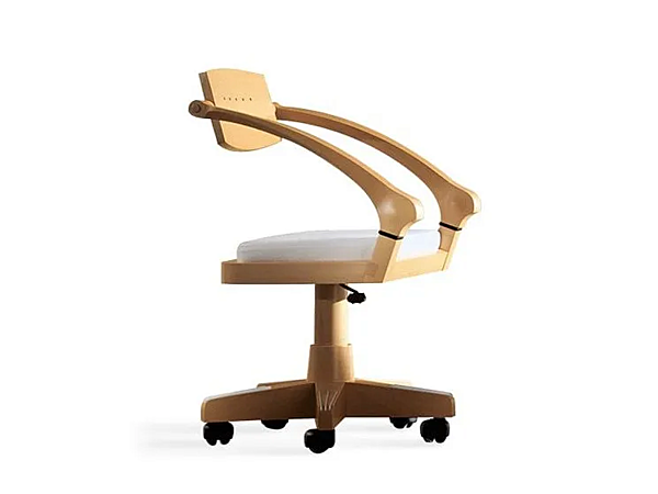 Fauteuil pivotant en hêtre avec accoudoirs GIORGETTI SPRING 51361 usine GIORGETTI de l'Italie. Foto №1