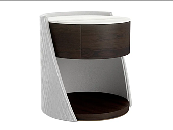 Table de chevet ronde en bois avec tiroirs Capital Collection Majestic MAJ.CO Table de chevet ronde en bois avec tiroirs Capital Collection Majestic MAJ.CO usine Capital Collection de l'Italie