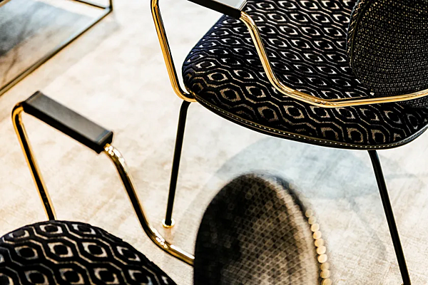 Fauteuil en tissu avec accoudoirs Kalida Black Tie KAL10BRC usine Black Tie de l'Italie. Foto №8