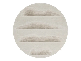 Tapis rond en laine et soie de bambou Halos GIORGETTI