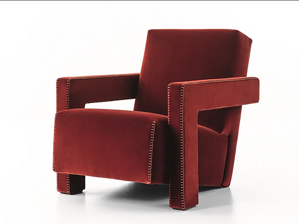 Fauteuil en tissu CASSINA 637 Utrecht usine CASSINA de l'Italie. Foto №3