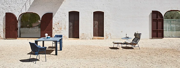 Table de jardin carrée en aluminium avec plateau HPL VARASCHIN Plinto 24680, 24682 usine VARASCHIN de l'Italie. Foto №3