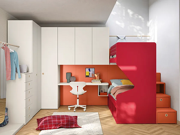 Lit mezzanine en bois Nidi  Loft usine nidi de l'Italie. Foto №1