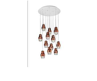 Suspension en verre et aluminium LED Fedora AXOLIGHT