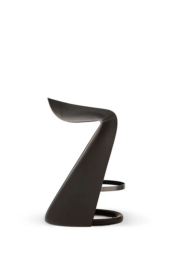 Tabouret en cuir avec repose-pieds GIORGETTI usine GIORGETTI de l'Italie. Foto №4