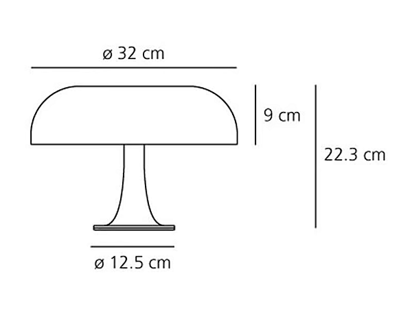 Lampe de table en polycarbonate Nessino Artemide 0039060A, 0039070A usine Artemide de l'Italie. Foto №7