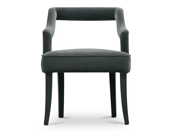 Fauteuil en velours rembourré avec accoudoirs Oka BRABBU usine BRABBU de l'Italie. Foto №2