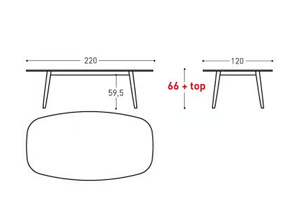 Table de jardin ovale en aluminium revêtu de poudre collection Ellisse VARASCHIN 2401L, 2402L usine VARASCHIN de l'Italie. Foto №5