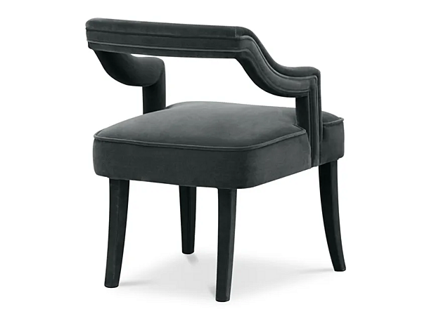Fauteuil en velours rembourré avec accoudoirs Oka BRABBU usine BRABBU de l'Italie. Foto №6
