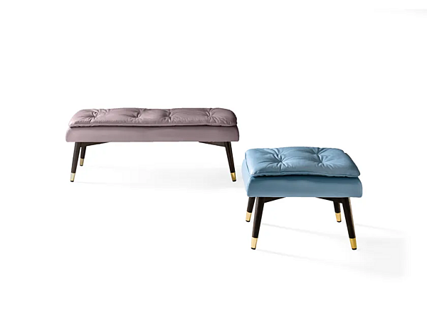 Banc en cuir capitonné Olivia Black Tie OLI60 usine Black Tie de l'Italie. Foto №2
