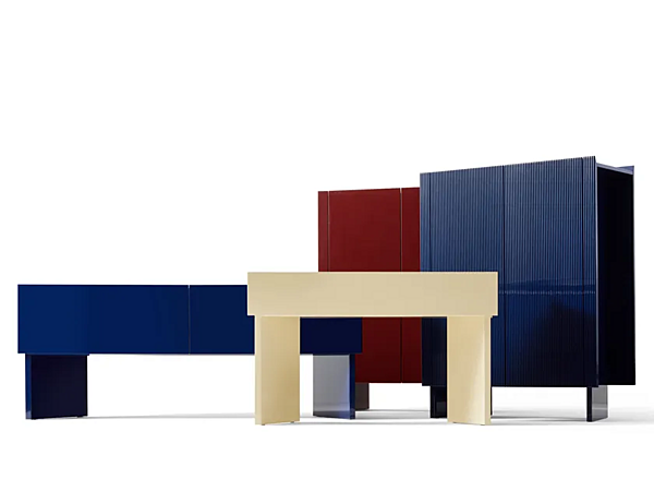 Table console rectangulaire en bois avec tiroirs CASSINA Hayama usine CASSINA de l'Italie. Foto №3
