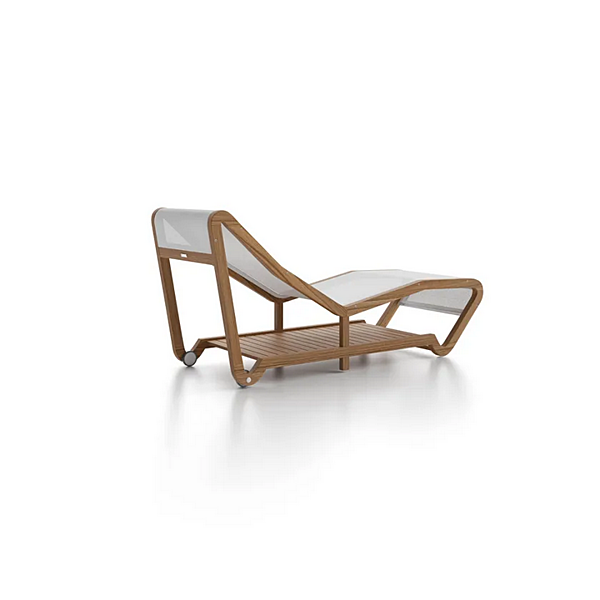 Chaise longue en teck avec dossier rembourré Atmosphera Infinity IN.LT. usine ATMOSPHERA de l'Italie. Foto №8