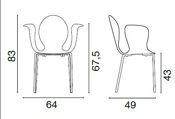 Fauteuil en cuir tanné avec accoudoirs FASEM CROP usine FASEM de l'Italie. Foto №10