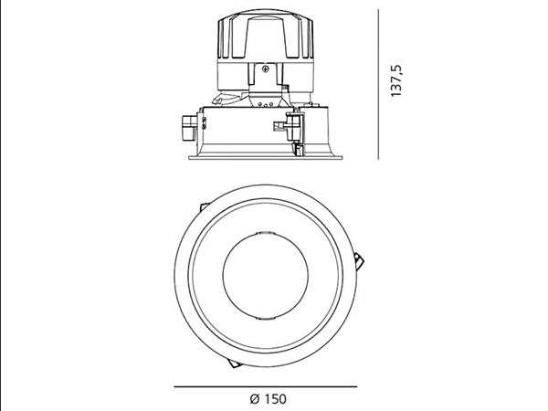 Projecteur rond en aluminium LED Everything Artemide usine Artemide de l'Italie. Foto №22