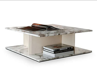 Table basse carrée en marbre avec espace de rangement PARK I 4 Mariani