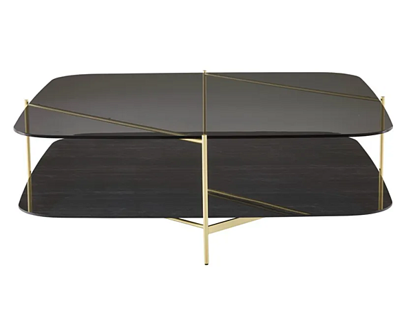 Table basse rectangulaire en verre Clyde LIGNE ROSET 0055FK10-0055FK30 usine LIGNE ROSET de l'Italie. Foto №1