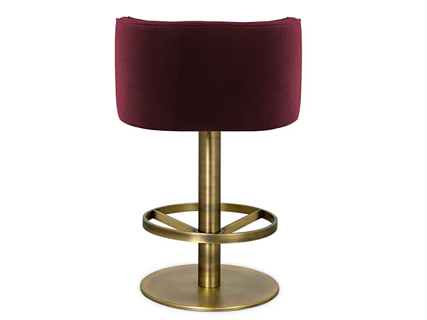 Tabouret en velours tufté pivotant haut Bourbon II BRABBU usine BRABBU de l'Italie. Foto №5